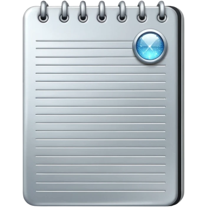 magnet with sparkles next to a notebook emoji