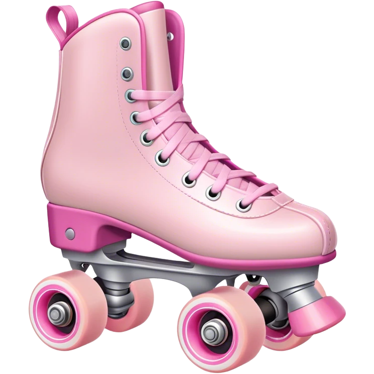 light pink and white roller skate with light pink wheels  emoji