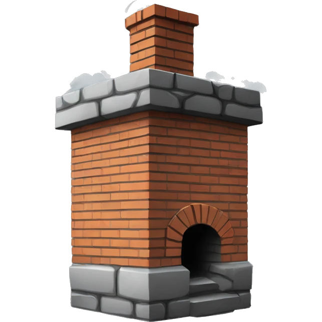 Brick chimney with smoke and barbed wire emoji
