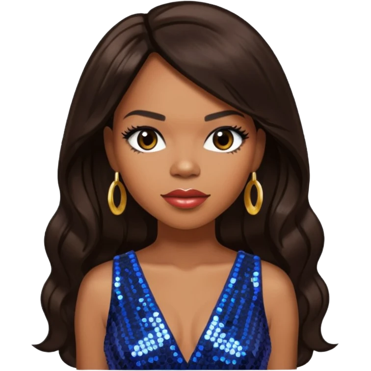Tenitra Michelle Williams, R&B Singer from Destiny's Child with long dark brown hair, medium dark skin emoji