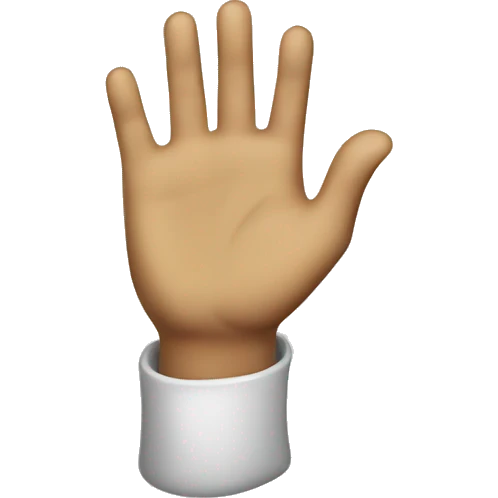 mano de 4 dedos emoji