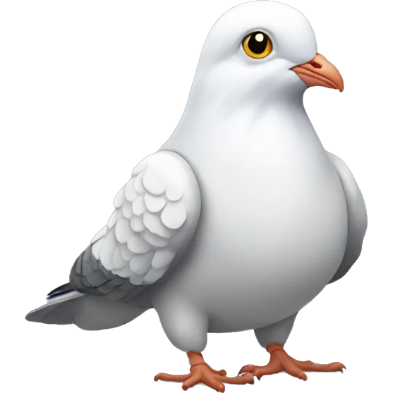 Pigeon in white hoodie emoji