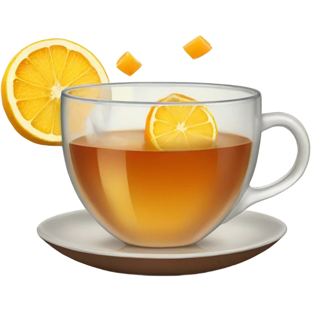Ginger citrus hot tea emoji