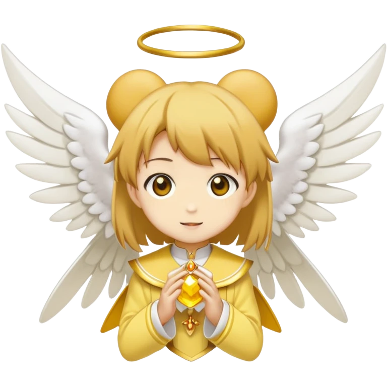 yellow keru from card captor sakura with white wings emoji
