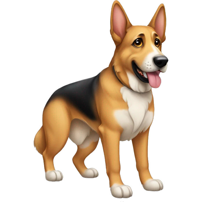 Hound dog with German shepherd coloring emoji