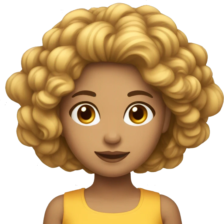 Boneca segurando um Laço de cabelo na mão  emoji