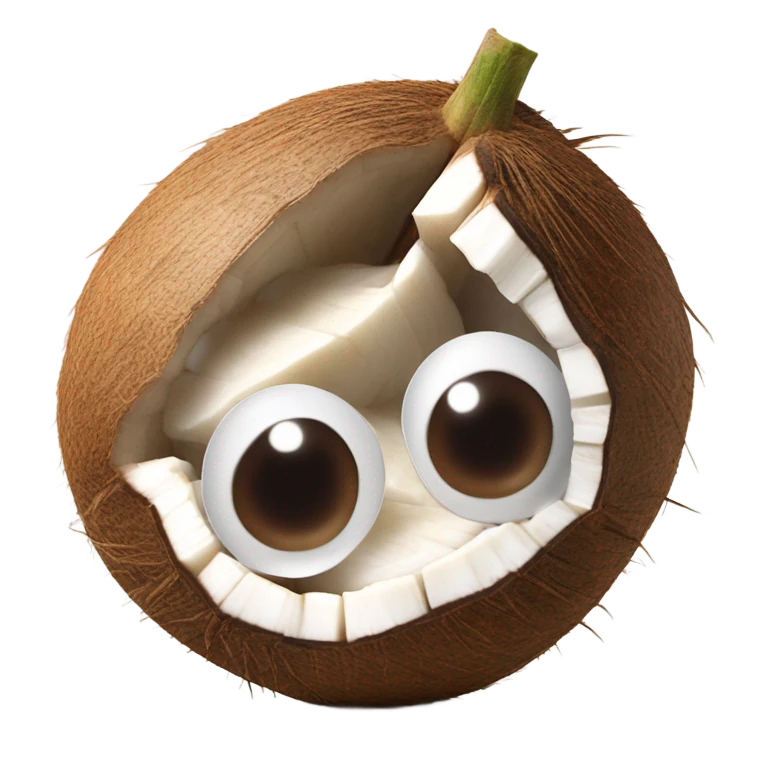 3d coconut emoji