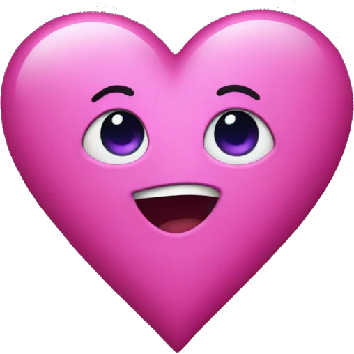 Pink heart with purple glitter emoji