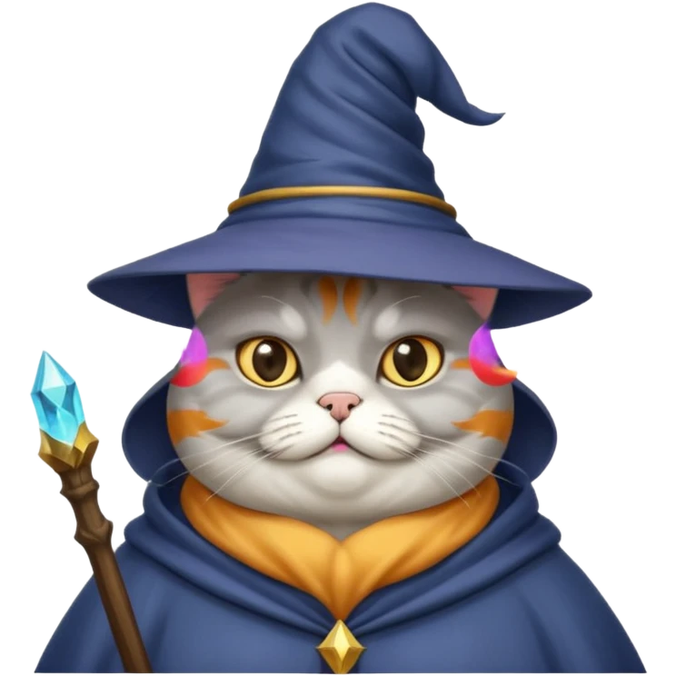 A wizard fat cat emoji