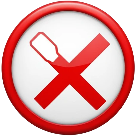 prohibition symbol with red circle and diagonal line emoji