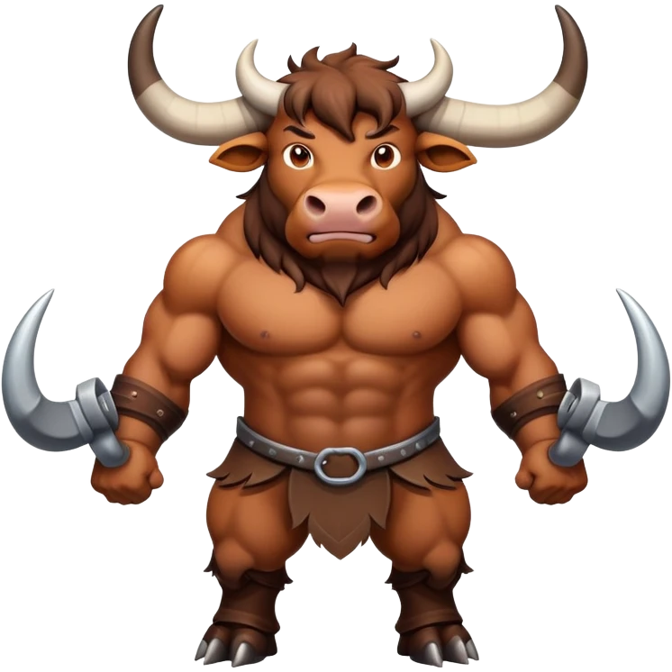 strong ox with large horns emoji