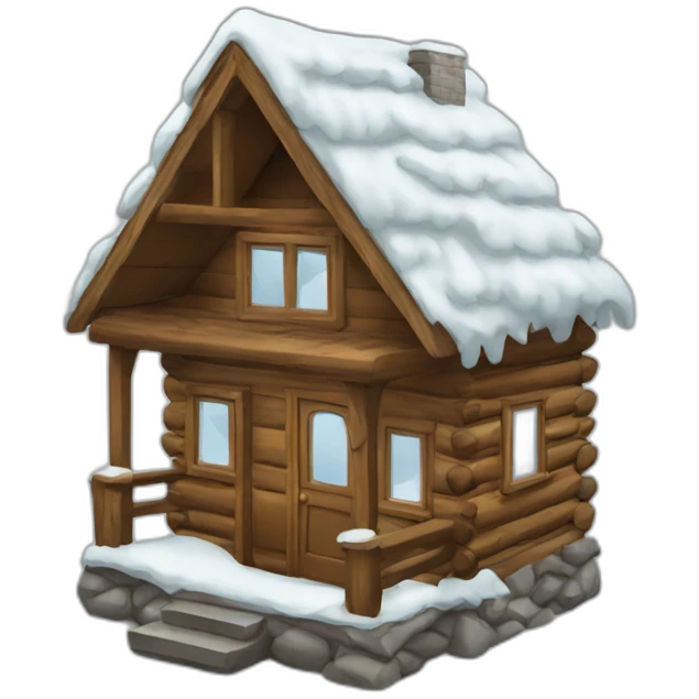 winter cabin emoji