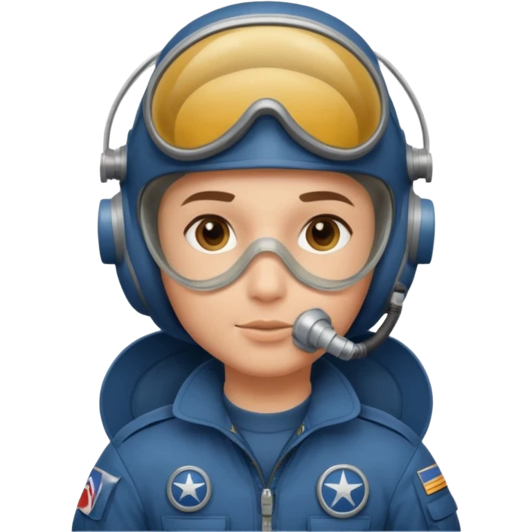 pilot with oxygen mask emoji