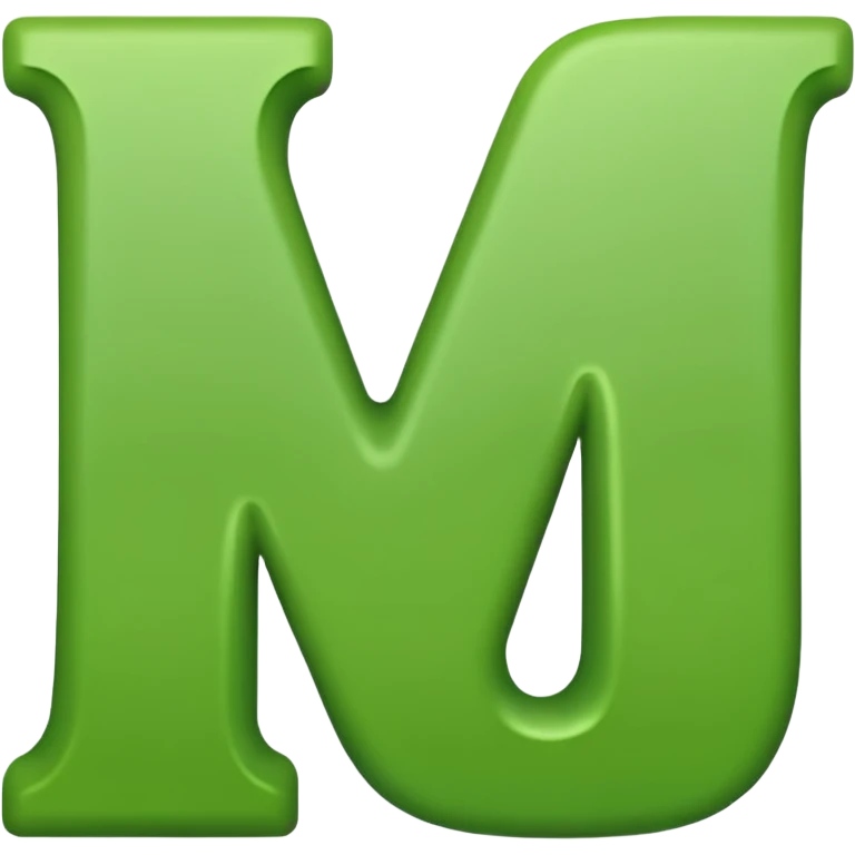 Green letter w emoji