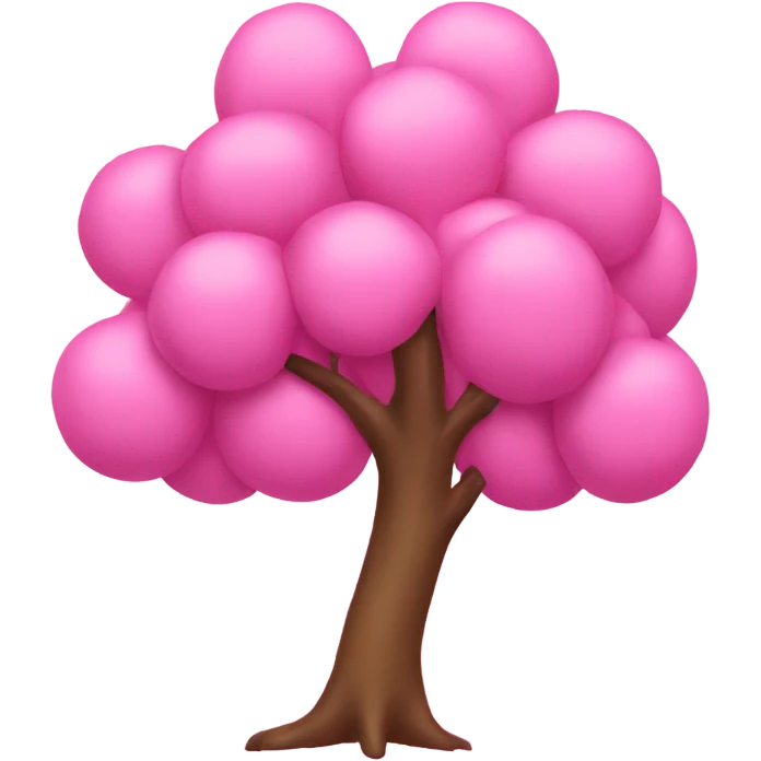 Pink bow tree emoji