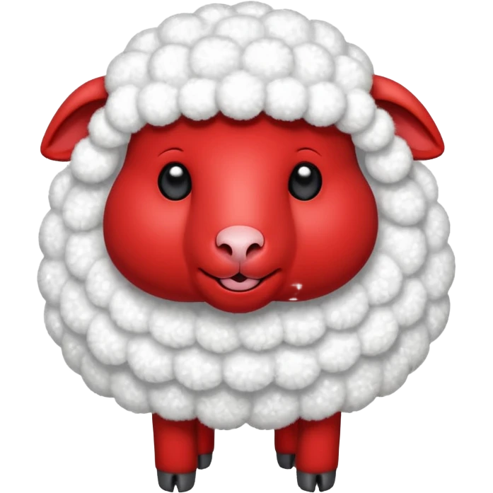 red glitter sheep emoji