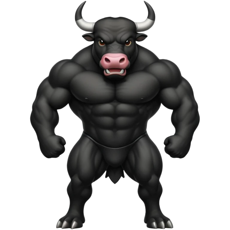 Black bull emoji