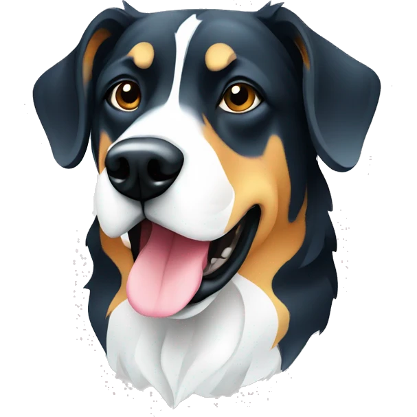 Vector art of dog made of vector gradient shapes abstract shapes vector art emoji