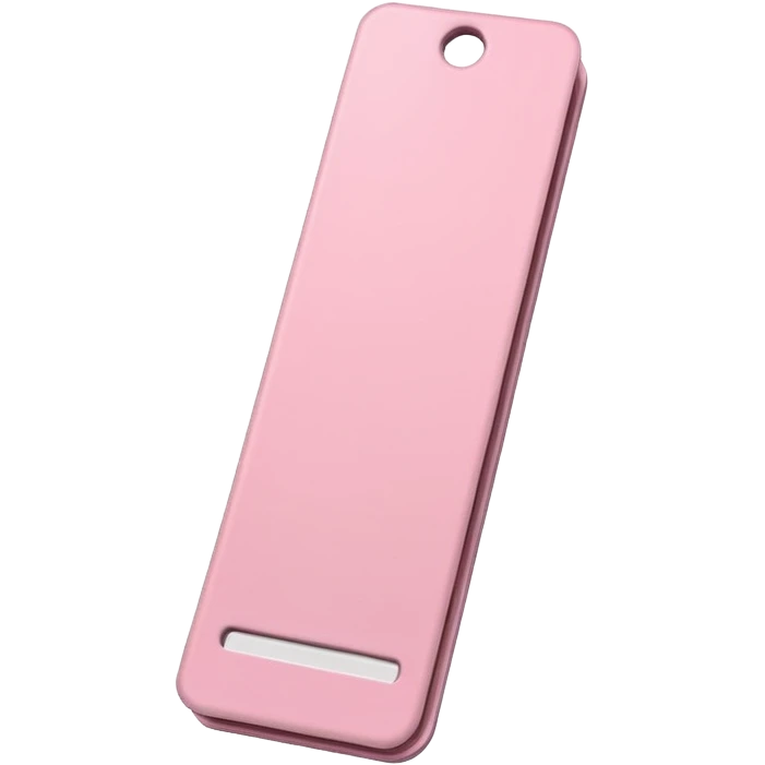 Light pink 3D 세련된 bookmark  emoji
