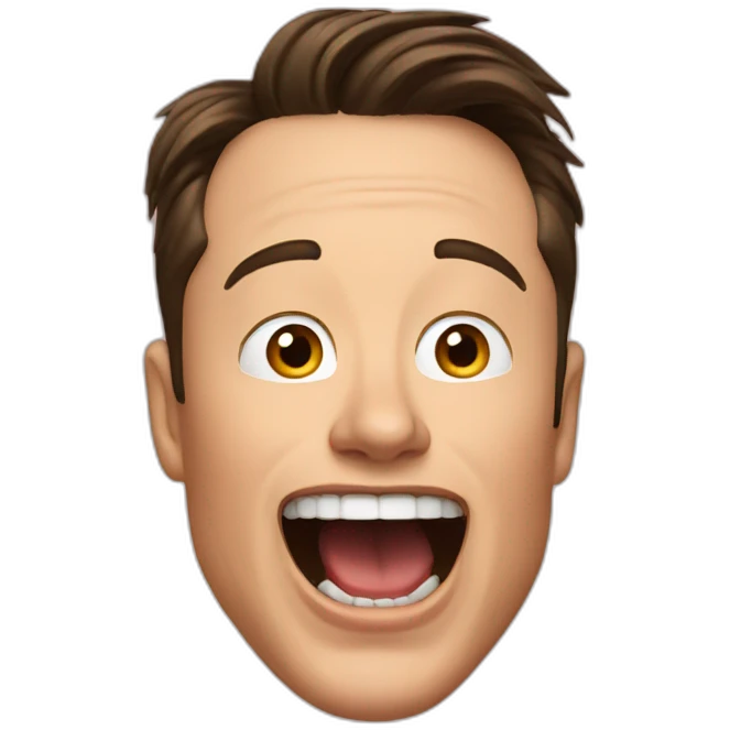 elon musk open mouth emoji