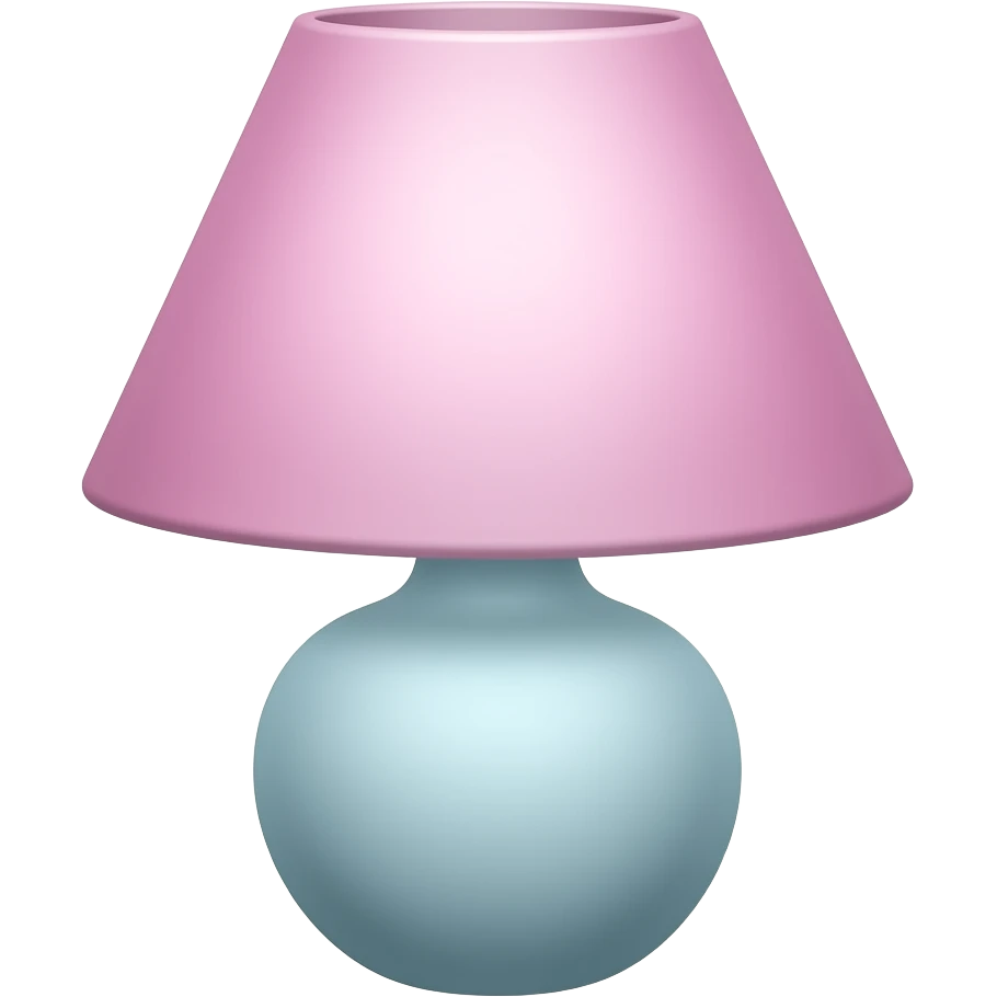 soft pink blue lamp , transparent background inspired by barbie colour pallete emoji