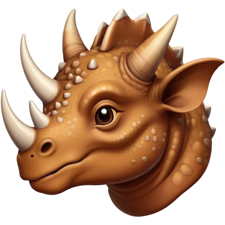 kind face of a triceratops  emoji