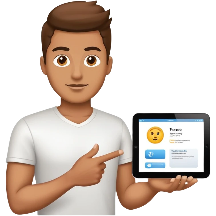 cool guy presenting startup pitch deck emoji