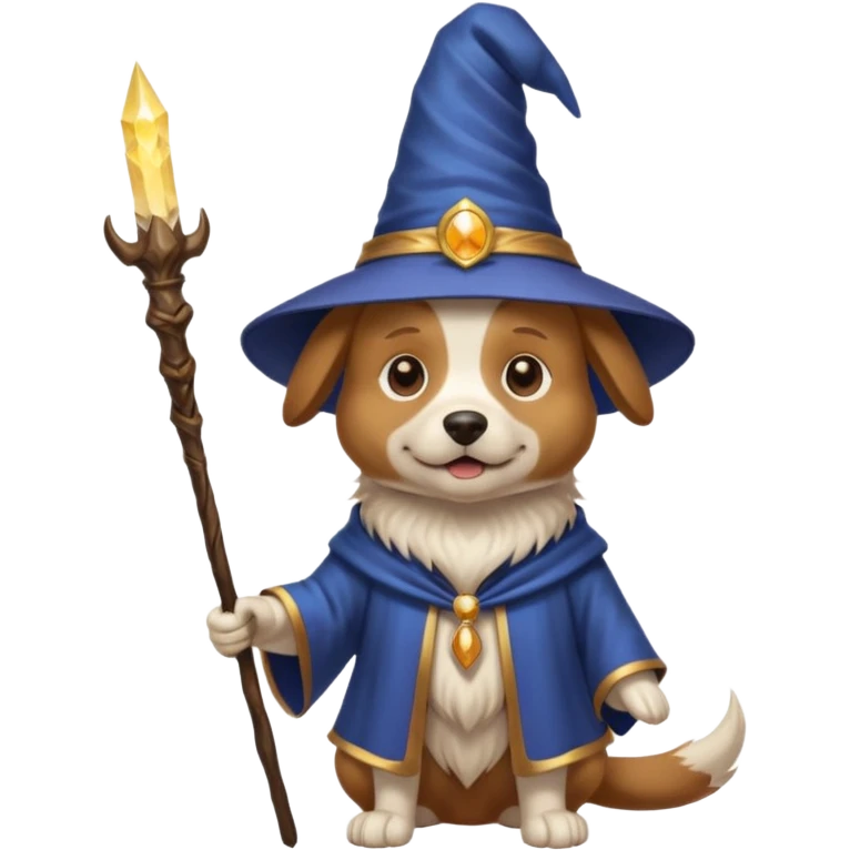 Dog wizard emoji