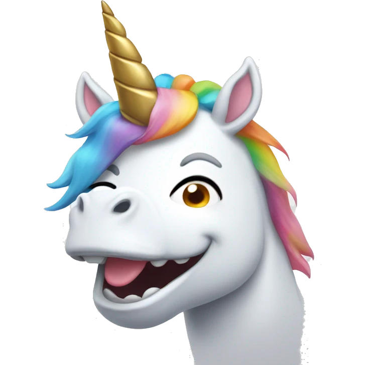 Unicorn laughing  emoji