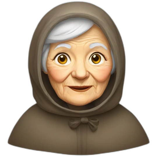 an old lady; babushka emoji