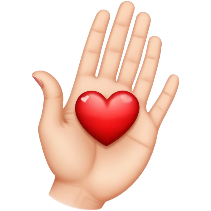 Heart shaped tattoo on hand emoji