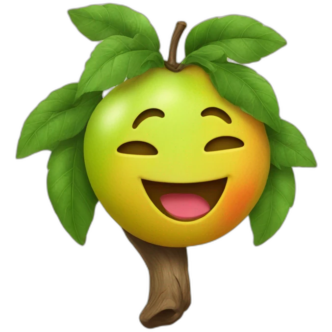 happy fruit in a tree emoji