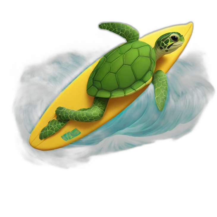 Tortue surf emoji