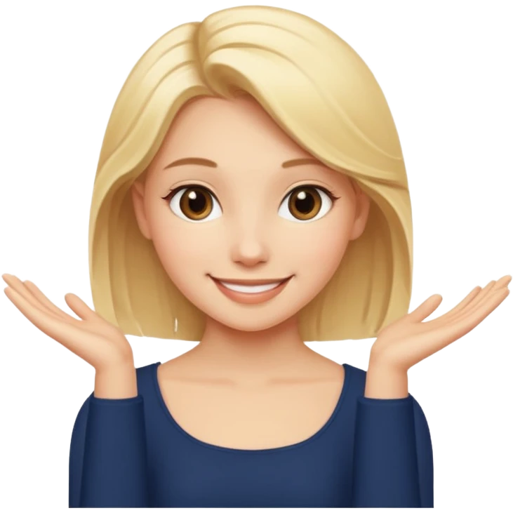 blonde girl in a graceful pose posing for the camera emoji