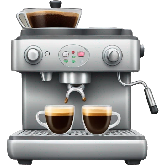 espresso machine in the style of iOS emoji emoji