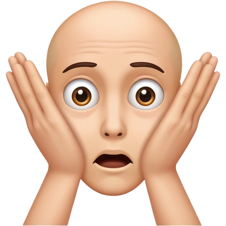 face peeking through hands with a scared expression emoji