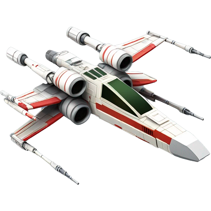 a star Wars Red Five T-65B X-wing starfighter emoji