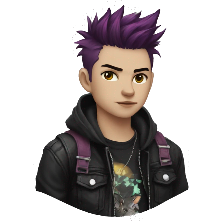 Edgy Cute Punk Attractive Catboy emoji