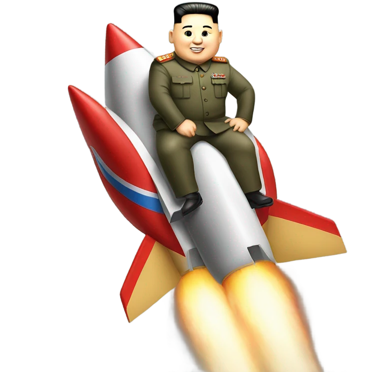 kim jong un riding rocket emoji