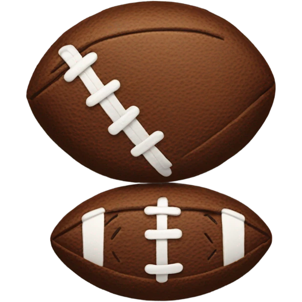 Football shaped brownie emoji