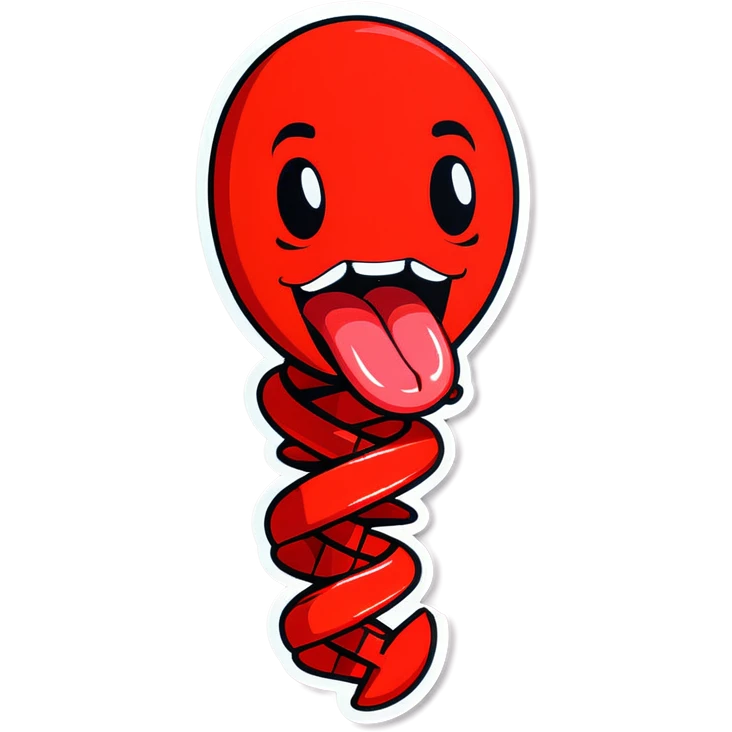 Tongue in corkscrew  emoji