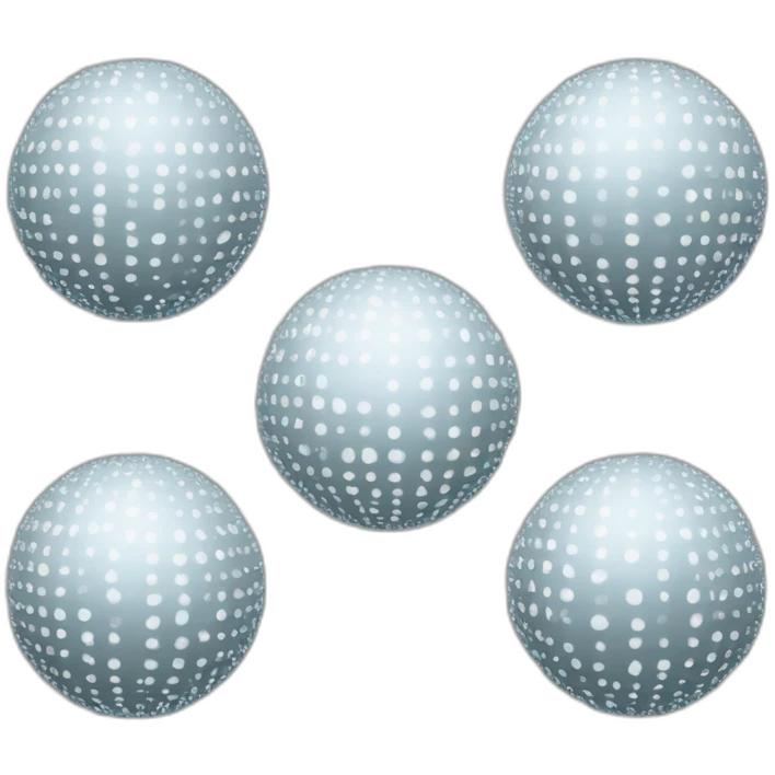 a transparent sphere made of dots emoji
