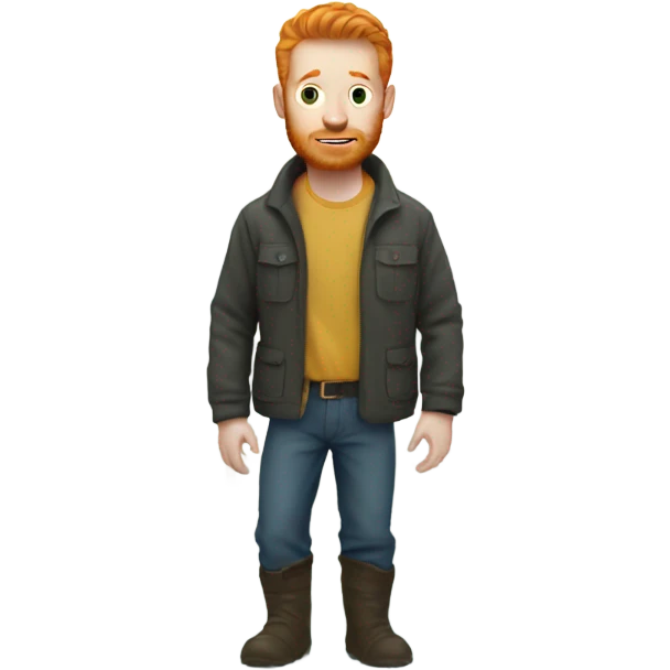 Ginger man in deep puddle emoji