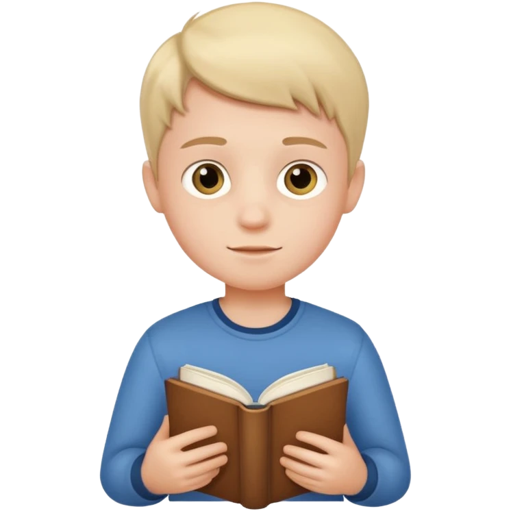 boy holding a book emoji