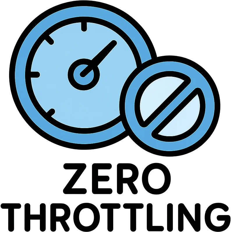 Zero Throttling icon, modern, shades of blue emoji