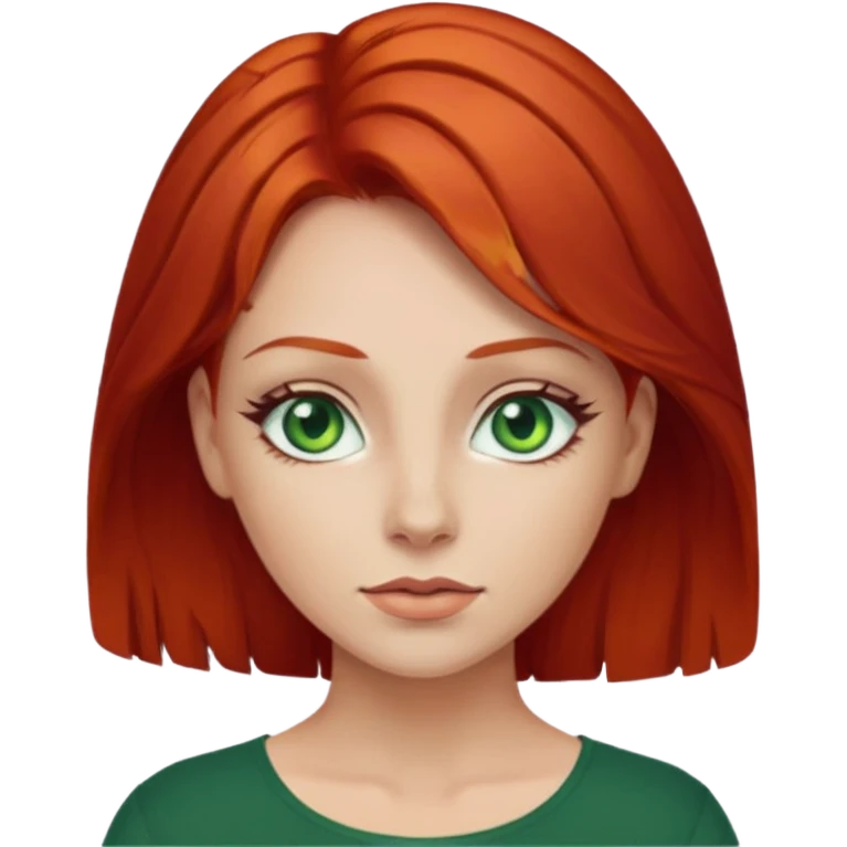 Woman with red hair emoji