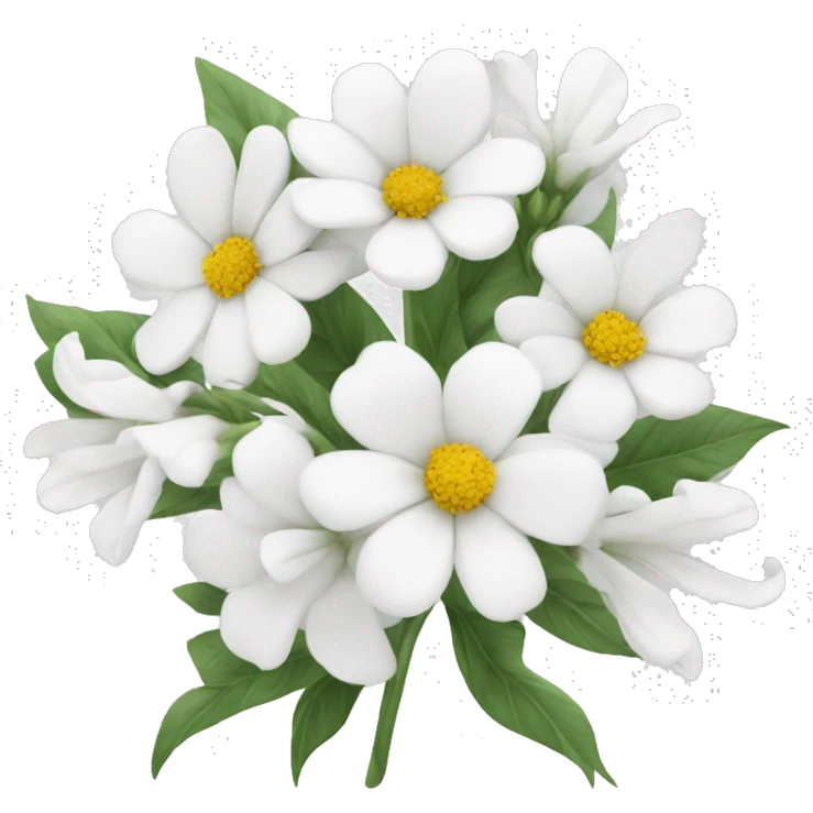 All white flowers emoji