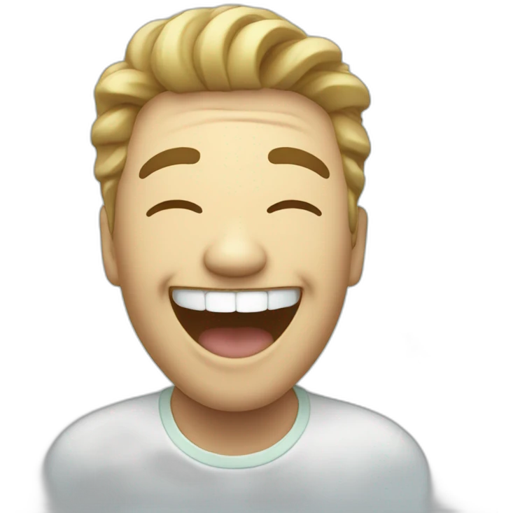 laughing person who is grabbing mint emoji
