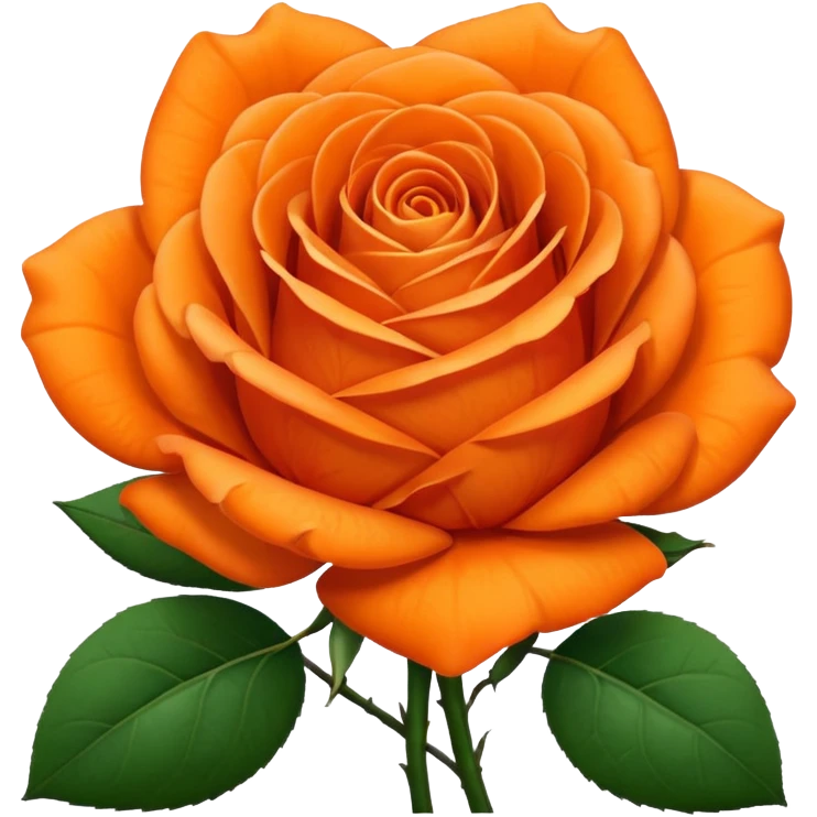 Orange rose emoji