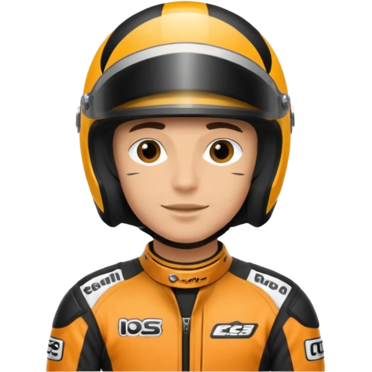 motorcycle racer with full face helmet emoji